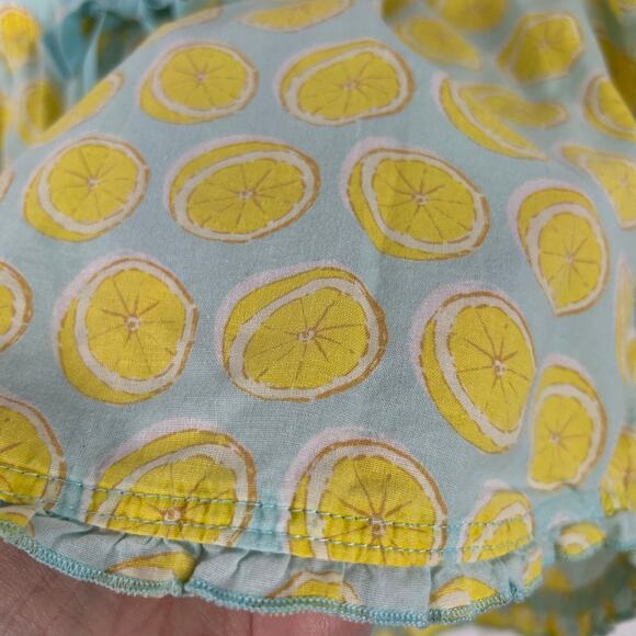 Gap Pajama Boxer Shorts Sleepwear Lounge Women Cotton Lemon Print Blue Large - Picture 2 of 7